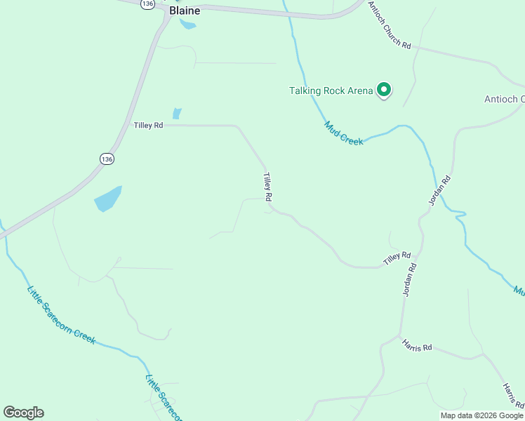 map of restaurants, bars, coffee shops, grocery stores, and more near 40 Cricket Walk Drive in Talking Rock