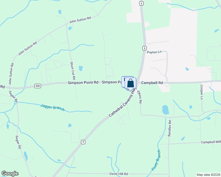 map of restaurants, bars, coffee shops, grocery stores, and more near 8535 Simpson Point Road in Grant