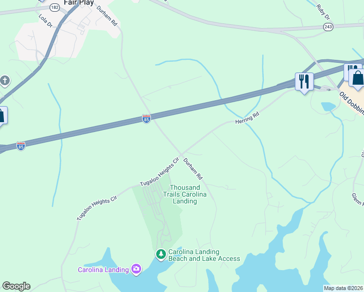 map of restaurants, bars, coffee shops, grocery stores, and more near in Fair Play