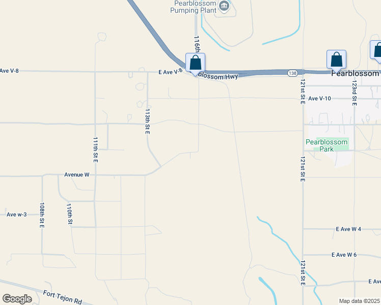 map of restaurants, bars, coffee shops, grocery stores, and more near Avenue W in Pearblossom