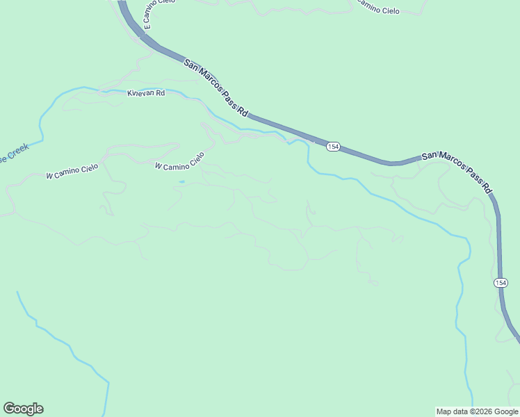 map of restaurants, bars, coffee shops, grocery stores, and more near 5595 West Camino Cielo in Santa Barbara