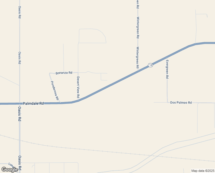 map of restaurants, bars, coffee shops, grocery stores, and more near Palmdale Road in Piñon Hills