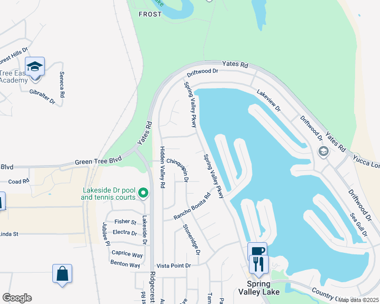 map of restaurants, bars, coffee shops, grocery stores, and more near 17850 Portside Lane in Victorville