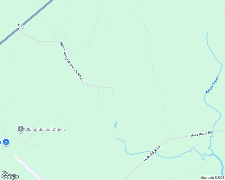 map of restaurants, bars, coffee shops, grocery stores, and more near 313 Hines Stump Sound Church Road in Holly Ridge