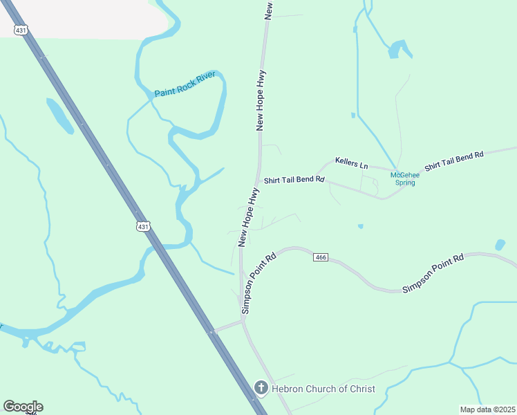 map of restaurants, bars, coffee shops, grocery stores, and more near 3914 New Hope Highway in New Hope