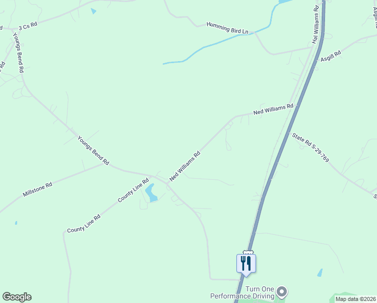 map of restaurants, bars, coffee shops, grocery stores, and more near 399 Ned Williams Road in Kershaw