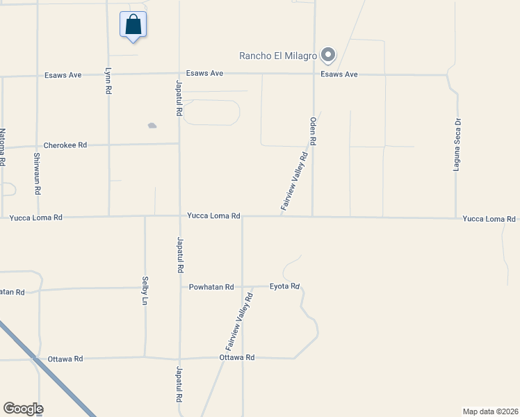 map of restaurants, bars, coffee shops, grocery stores, and more near 13838 Yucca Loma Road in Apple Valley