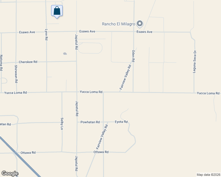 map of restaurants, bars, coffee shops, grocery stores, and more near 13724 Yuma Road in Apple Valley