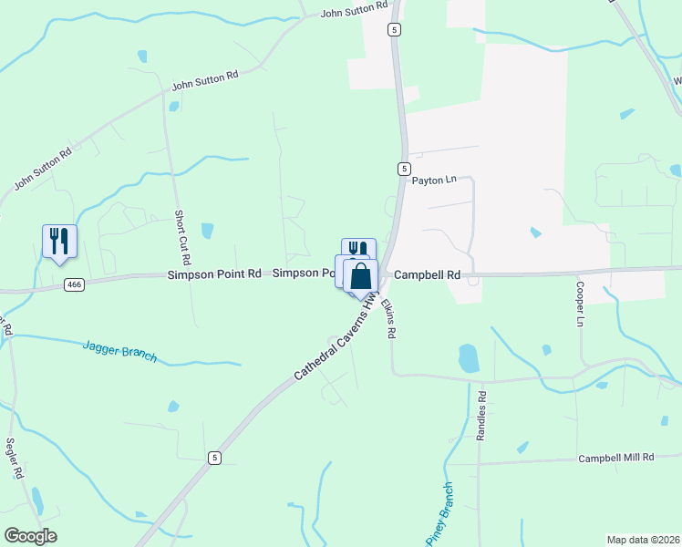 map of restaurants, bars, coffee shops, grocery stores, and more near 8606 County Road 466 in Grant