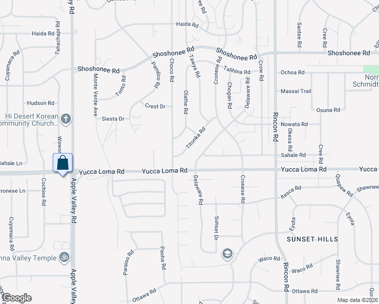 map of restaurants, bars, coffee shops, grocery stores, and more near 13781 Titonka Road in Apple Valley