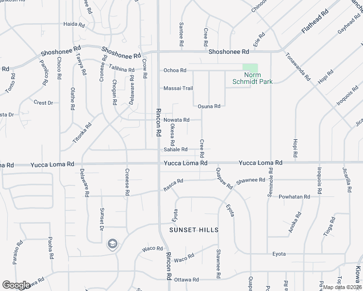 map of restaurants, bars, coffee shops, grocery stores, and more near 20196 Sahale Road in Apple Valley