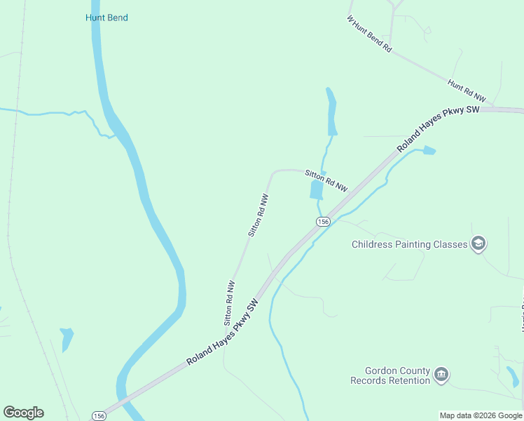 map of restaurants, bars, coffee shops, grocery stores, and more near 352 Sitton Road Northwest in Calhoun