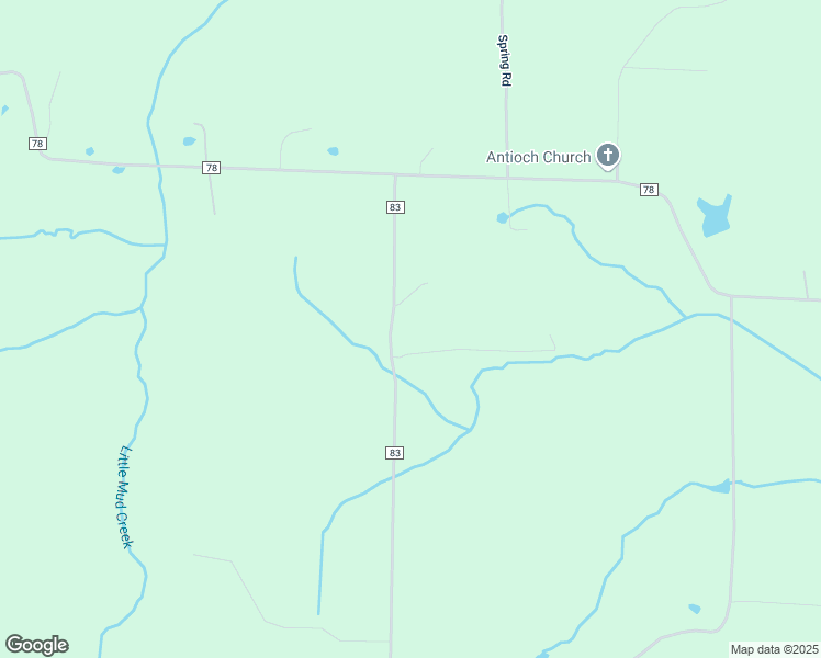 map of restaurants, bars, coffee shops, grocery stores, and more near 6588 County Road 83 in Russellville