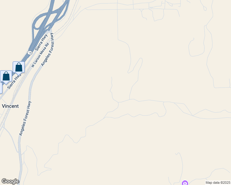 map of restaurants, bars, coffee shops, grocery stores, and more near 2 West Carson Mesa Road in Palmdale
