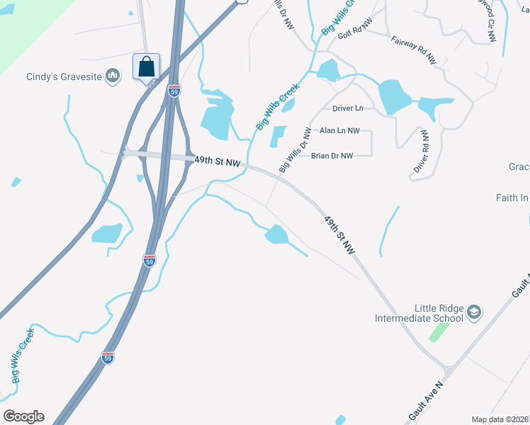 map of restaurants, bars, coffee shops, grocery stores, and more near 912 49th Street Northwest in Fort Payne