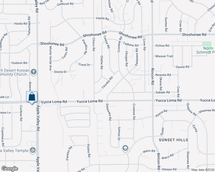 map of restaurants, bars, coffee shops, grocery stores, and more near 13781 Titonka Road in Apple Valley