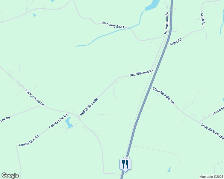 map of restaurants, bars, coffee shops, grocery stores, and more near 275 Ned Williams Road in Kershaw