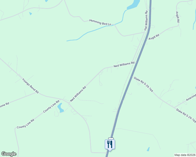 map of restaurants, bars, coffee shops, grocery stores, and more near 275 Ned Williams Road in Kershaw