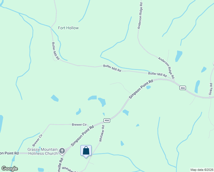 map of restaurants, bars, coffee shops, grocery stores, and more near 244 Cherokee Ridge Road in Grant