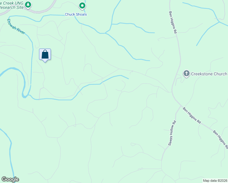map of restaurants, bars, coffee shops, grocery stores, and more near 255 Misty Hollow Drive in Dahlonega