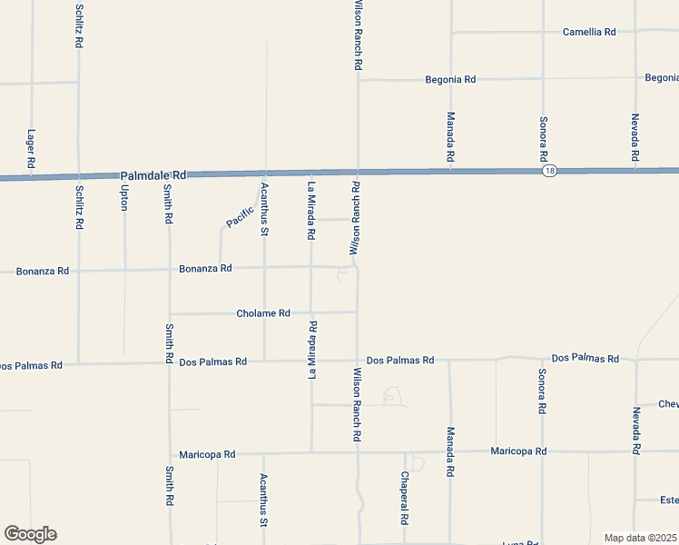 map of restaurants, bars, coffee shops, grocery stores, and more near 6465 Bonanza Road in Phelan