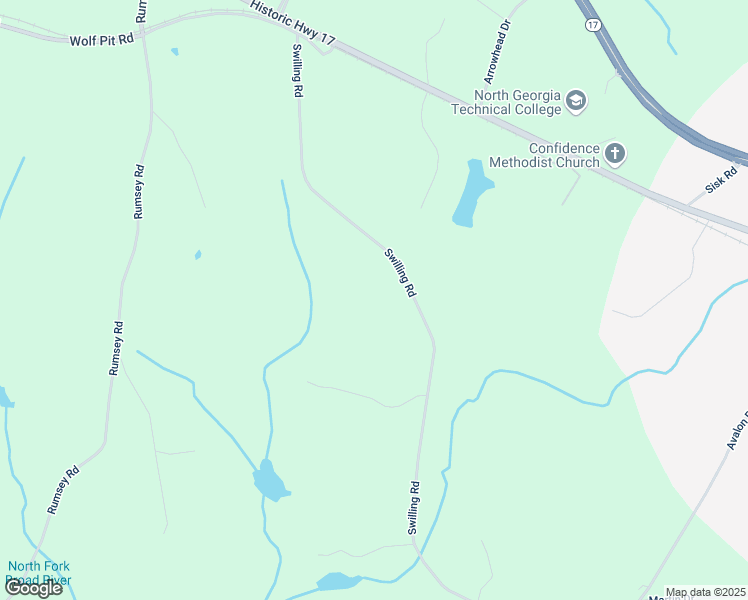 map of restaurants, bars, coffee shops, grocery stores, and more near 726 Swilling Road in Eastanollee