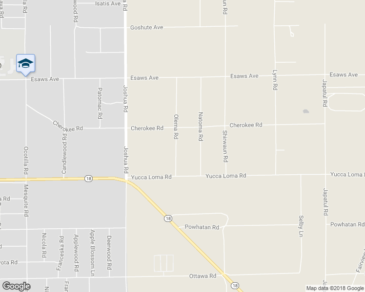 map of restaurants, bars, coffee shops, grocery stores, and more near 13825 Olema Road in Apple Valley