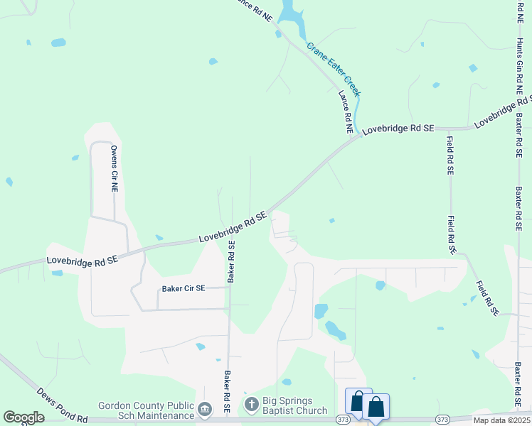 map of restaurants, bars, coffee shops, grocery stores, and more near 770 Lovebridge Road Southeast in Calhoun