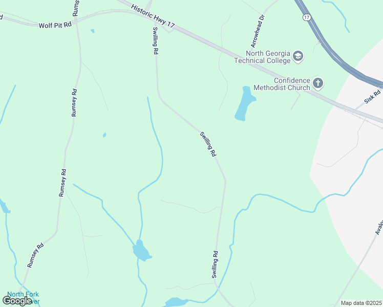 map of restaurants, bars, coffee shops, grocery stores, and more near 726 Swilling Road in Eastanollee