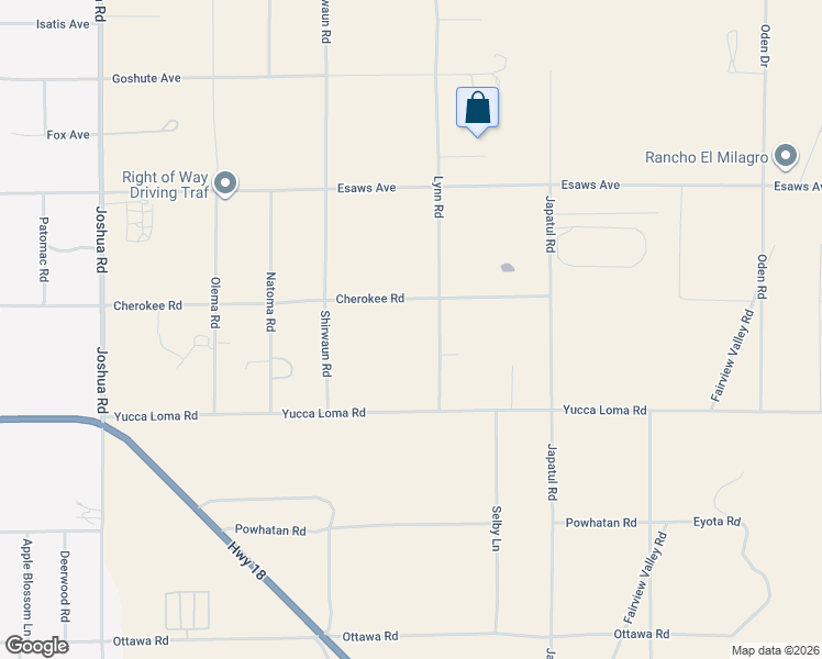 map of restaurants, bars, coffee shops, grocery stores, and more near 13848 Lynn Road in Apple Valley