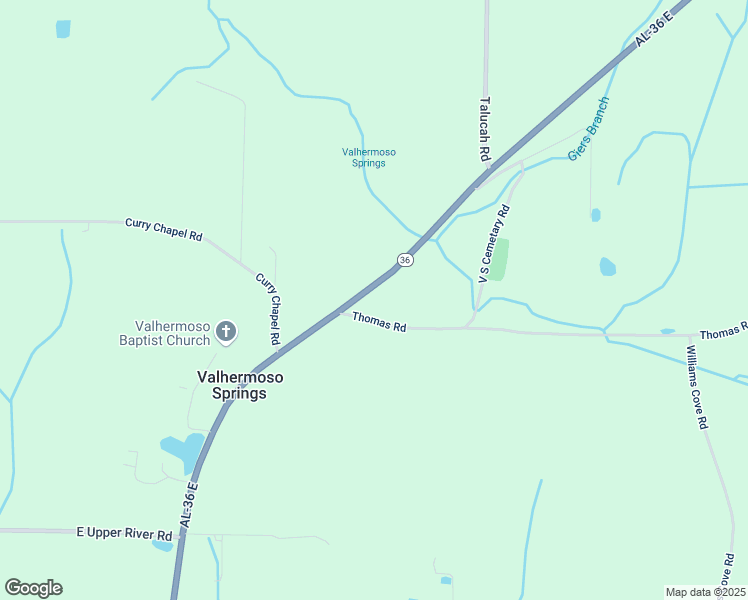 map of restaurants, bars, coffee shops, grocery stores, and more near 7467 Alabama 36 in Laceys Spring
