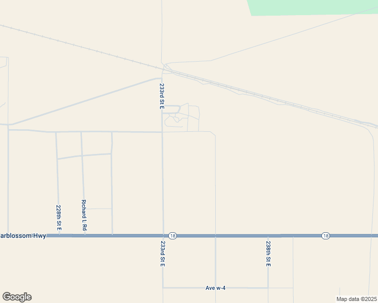map of restaurants, bars, coffee shops, grocery stores, and more near 235th Street East in Palmdale