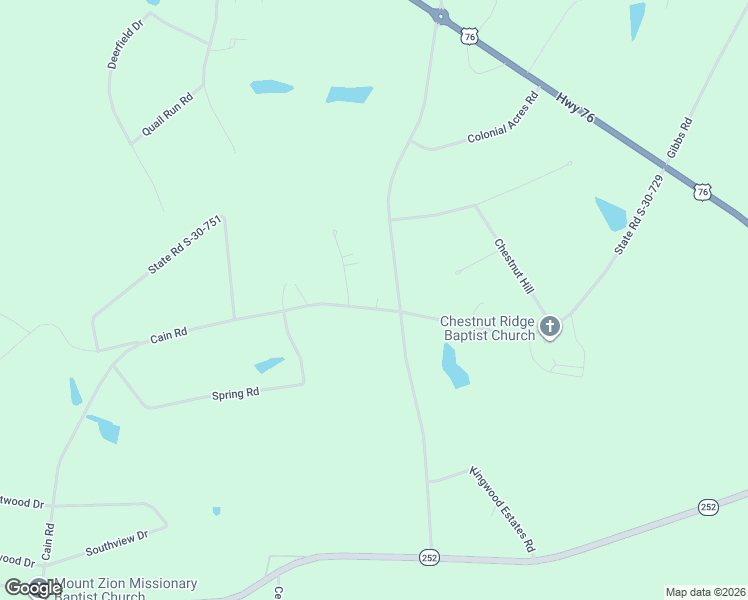 map of restaurants, bars, coffee shops, grocery stores, and more near 66 Cain Road in Laurens