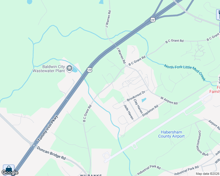 map of restaurants, bars, coffee shops, grocery stores, and more near 3306 B C Grant Road in Cornelia