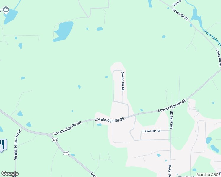 map of restaurants, bars, coffee shops, grocery stores, and more near 270 Owens Circle Northeast in Calhoun