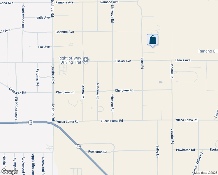 map of restaurants, bars, coffee shops, grocery stores, and more near 13924 Shirwaun Road in Apple Valley