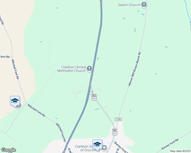 map of restaurants, bars, coffee shops, grocery stores, and more near 9081 U.S. 701 Highway in Clarkton