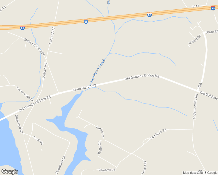 map of restaurants, bars, coffee shops, grocery stores, and more near 2349 Old Dobbins Bridge Road in Townville