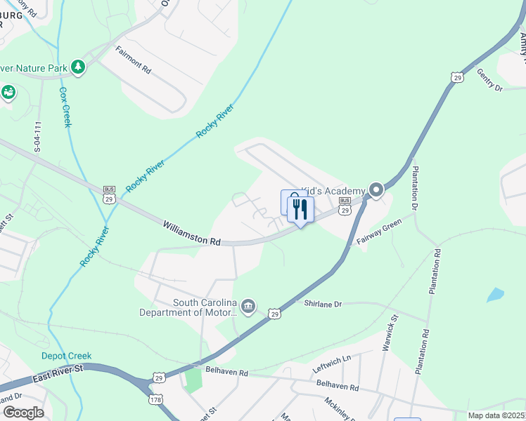 map of restaurants, bars, coffee shops, grocery stores, and more near 939 Highway 413 in Belton