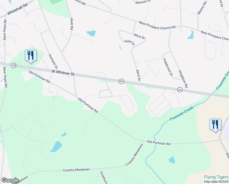 map of restaurants, bars, coffee shops, grocery stores, and more near 3913 South Carolina 24 in Anderson