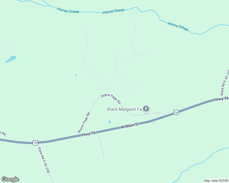 map of restaurants, bars, coffee shops, grocery stores, and more near 160 Pony Trail in Honea Path