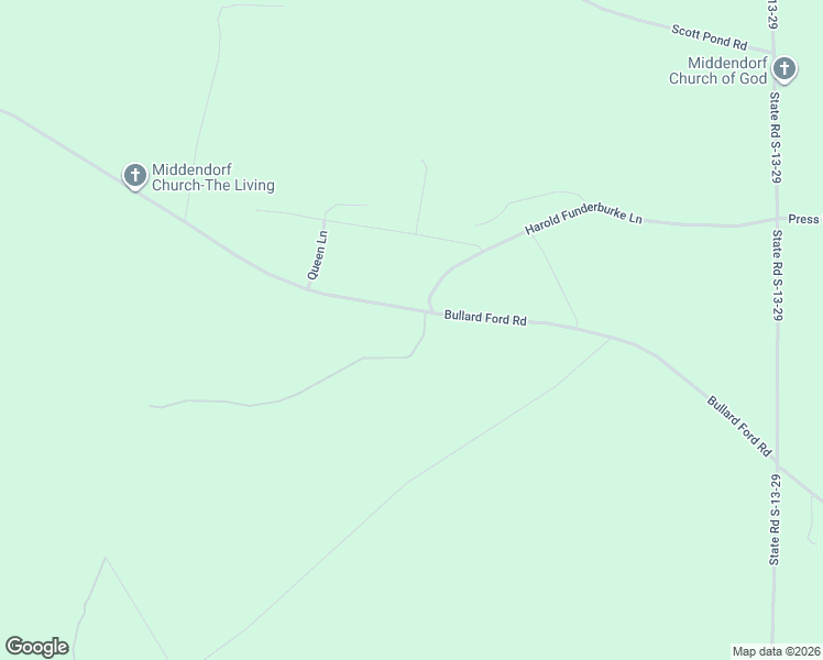 map of restaurants, bars, coffee shops, grocery stores, and more near 2386 Bullard Ford Road in Hartsville