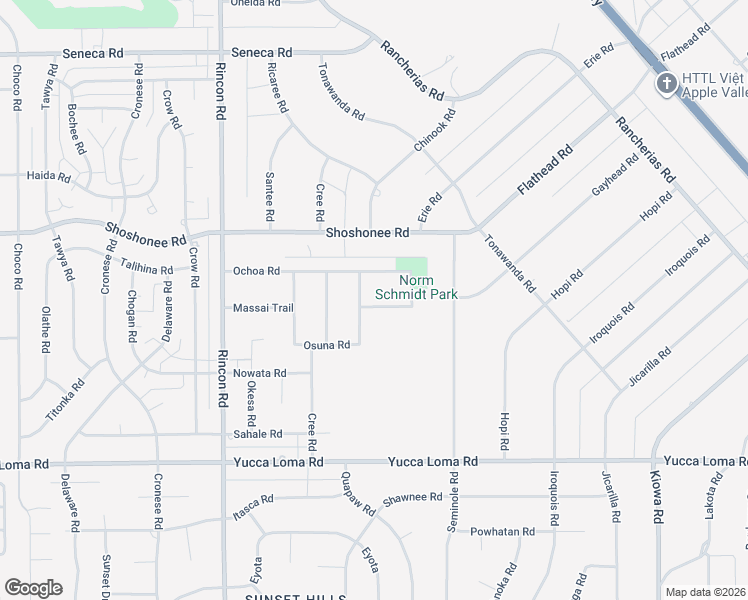 map of restaurants, bars, coffee shops, grocery stores, and more near 20402 Konnarock Road in Apple Valley