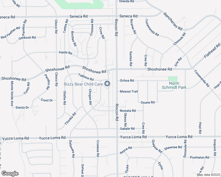 map of restaurants, bars, coffee shops, grocery stores, and more near 14021 Crow Road in Apple Valley