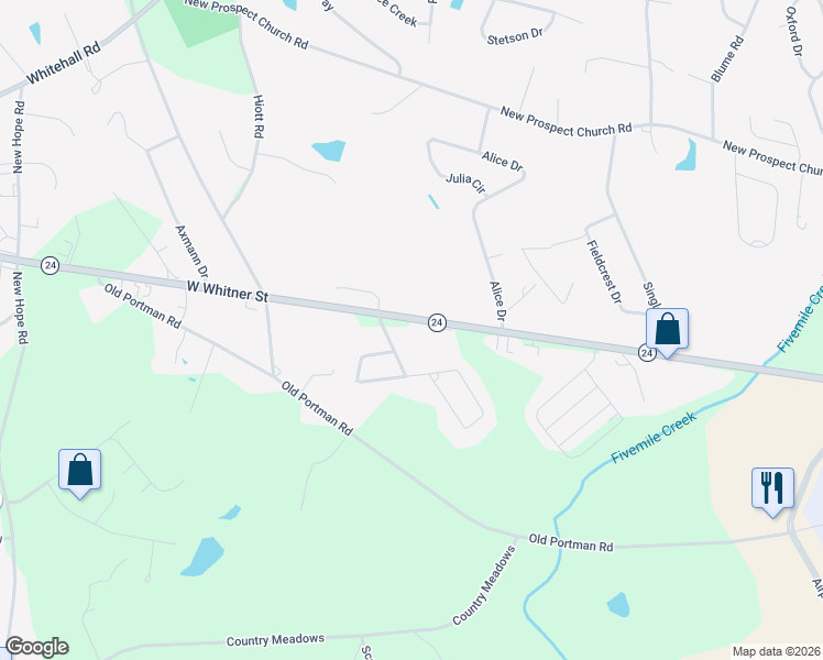 map of restaurants, bars, coffee shops, grocery stores, and more near 3913 South Carolina 24 in Anderson