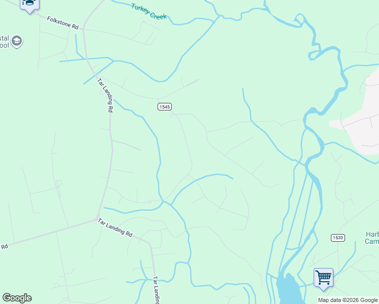 map of restaurants, bars, coffee shops, grocery stores, and more near in Holly Ridge