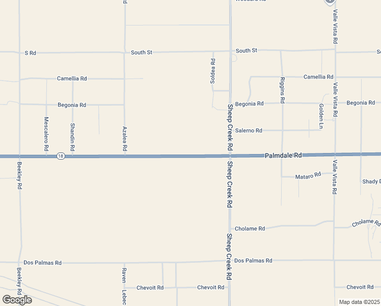 map of restaurants, bars, coffee shops, grocery stores, and more near Palmdale Road in Phelan