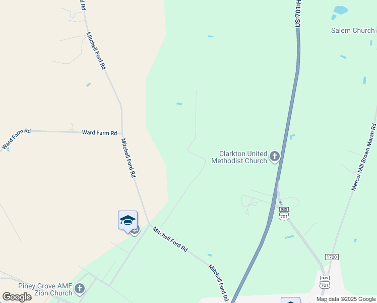 map of restaurants, bars, coffee shops, grocery stores, and more near McCullum Road in Bladen County