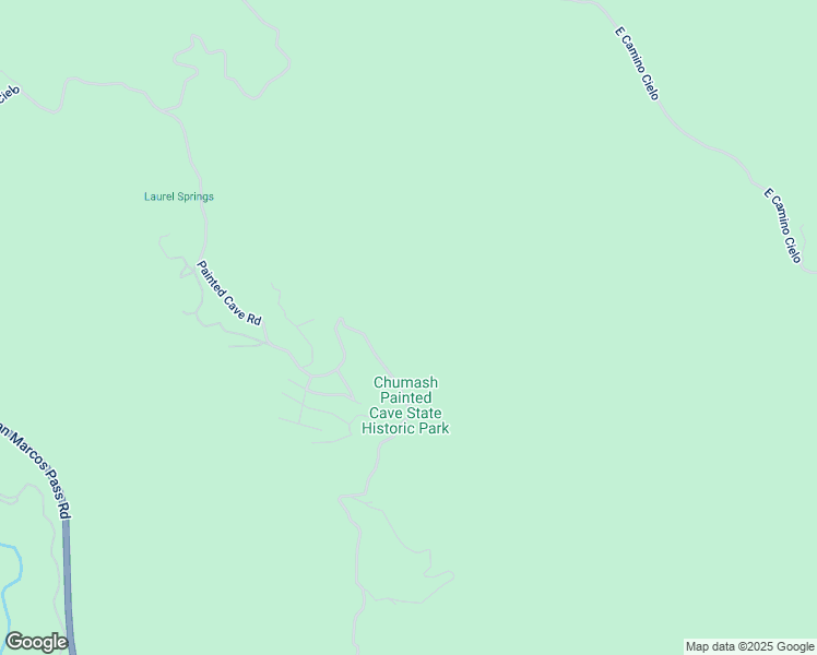 map of restaurants, bars, coffee shops, grocery stores, and more near 2736 Painted Cave Road in Santa Barbara