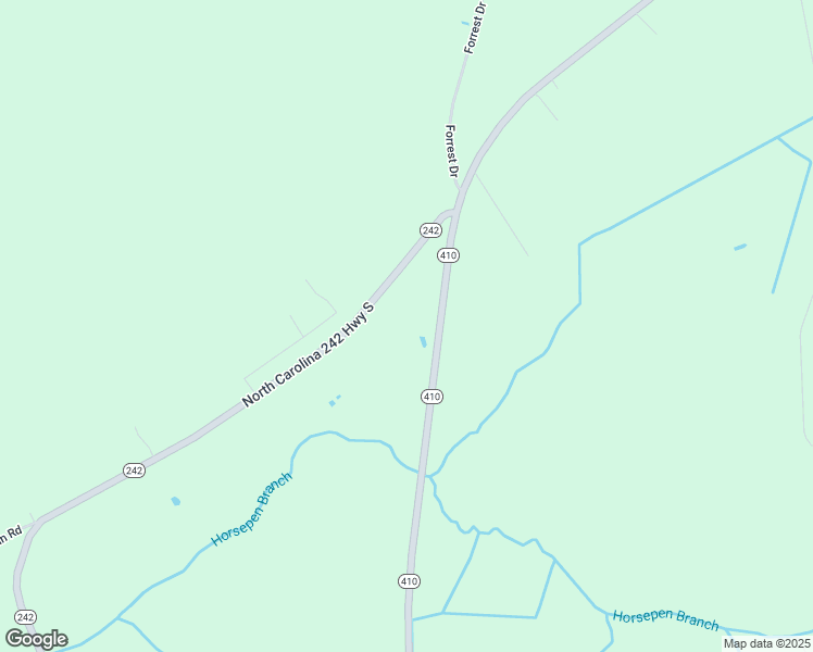 map of restaurants, bars, coffee shops, grocery stores, and more near 16702 North Carolina 242 Highway South in Bladenboro